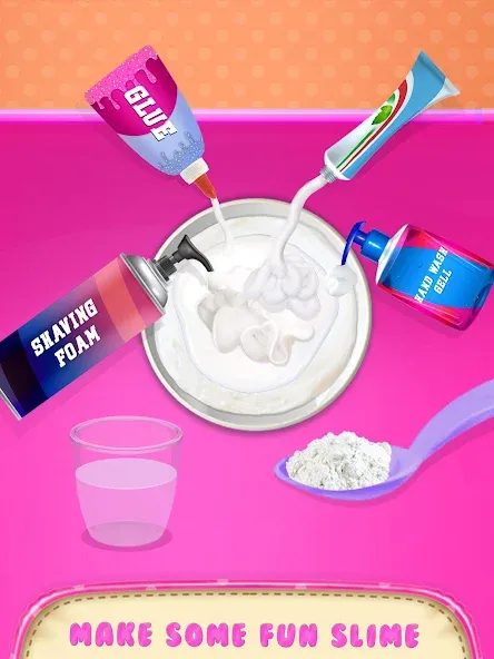 Make Fluffy Slime Maker Game  [МОД Бесконечные деньги] Screenshot 2