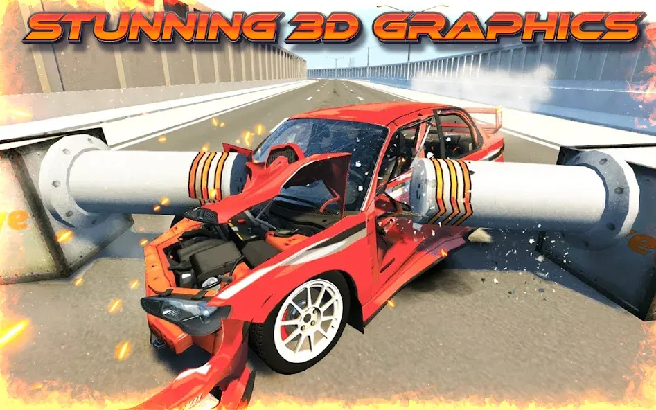 Highway Crash Car Race  [МОД Бесконечные деньги] Screenshot 2