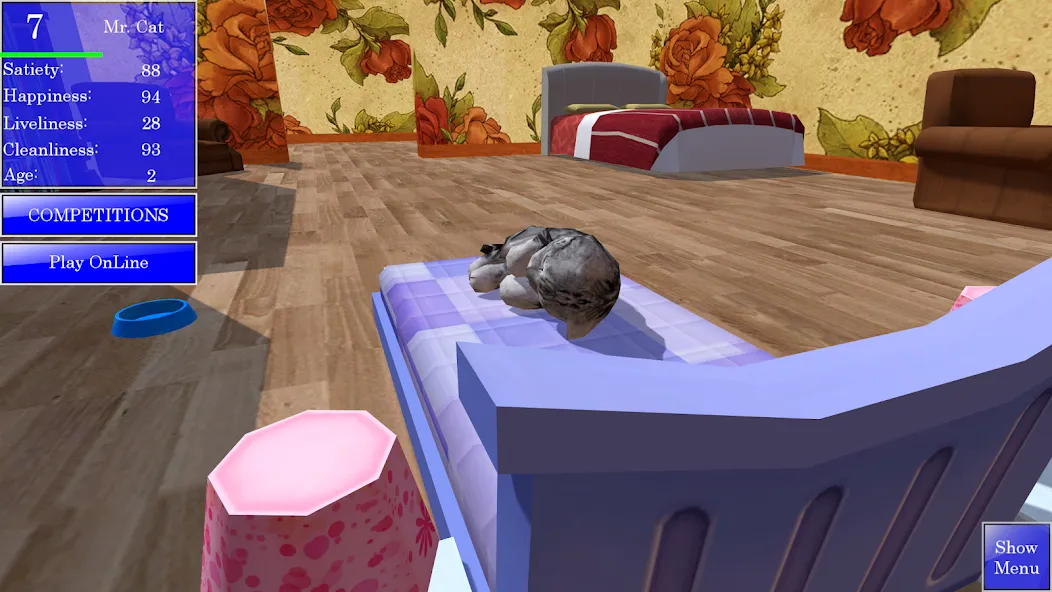 Cute Pocket Cat 3D (Сьют Покет Кэт 3Д)  [МОД Меню] Screenshot 3