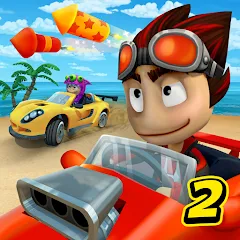 Взлом Beach Buggy Racing 2 (Бич Багги Рейсинг 2)  [МОД Unlocked] - последняя версия apk на Андроид