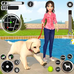 Скачать взломанную Dog Simulator Pet Dog Games 3D  [МОД Меню] - полная версия apk на Андроид