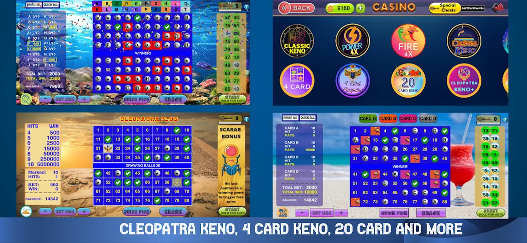 Cleopatra Keno - Keno Games (Клеопатра Кено)  [МОД Бесконечные деньги] Screenshot 3