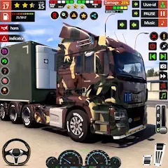 Взломанная Army Truck Transport Game 2023  [МОД Unlocked] - полная версия apk на Андроид