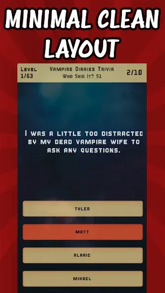 Vampire Diaries Quiz Trivia (Вампирские дневники викторина виктрия)  [МОД Бесконечные монеты] Screenshot 2