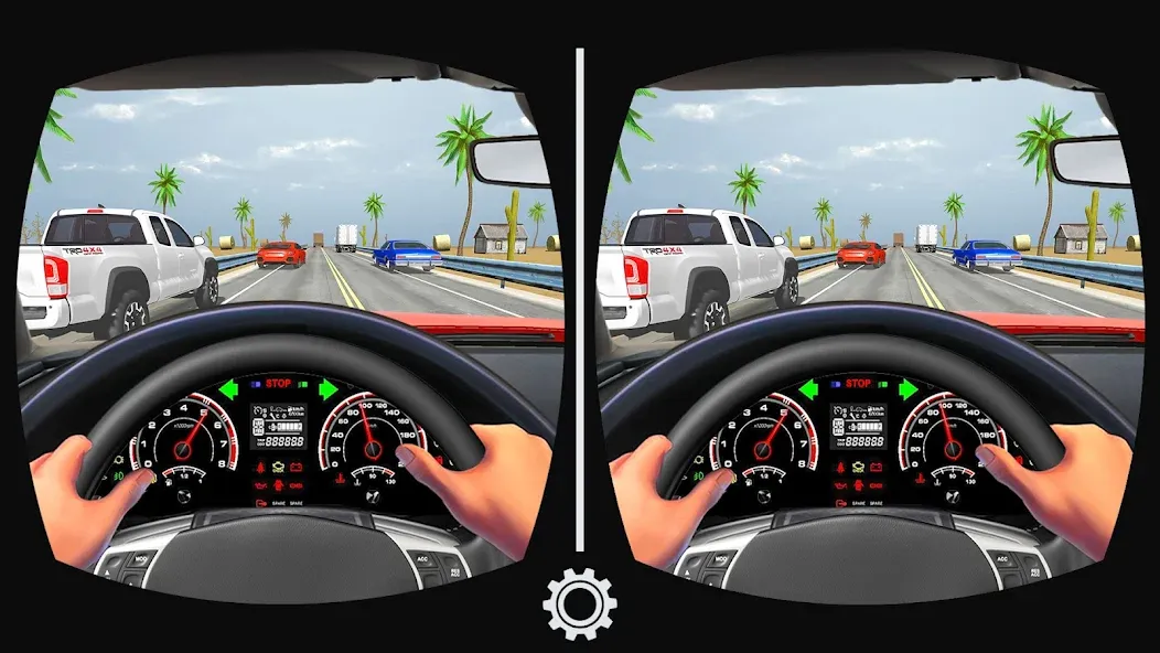 VR Traffic Racing In Car Drive (ВР Трафик Гонки на Автомобиле Вождения)  [МОД Бесконечные деньги] Screenshot 1