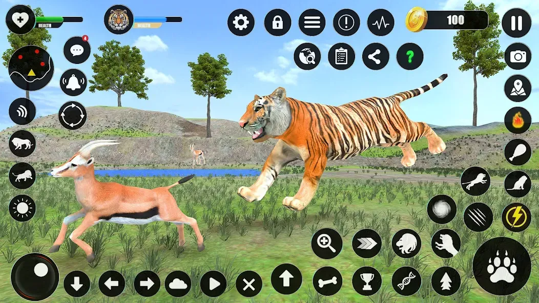 Tiger Simulator Animal Games (Тигровый симулятор  игры с животными)  [МОД Unlimited Money] Screenshot 3