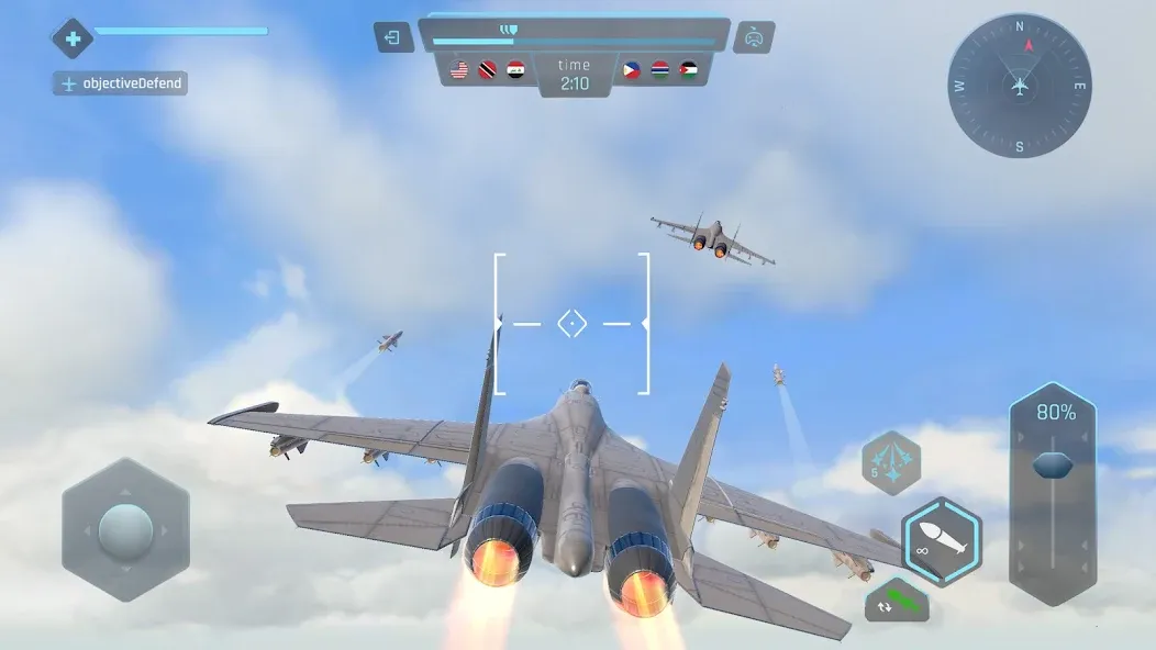 Sky Warriors: Airplane Games (Скай Ворриорс)  [МОД Mega Pack] Screenshot 3