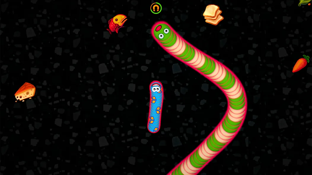 Worms Zone .io - Hungry Snake  [МОД Много денег] Screenshot 5