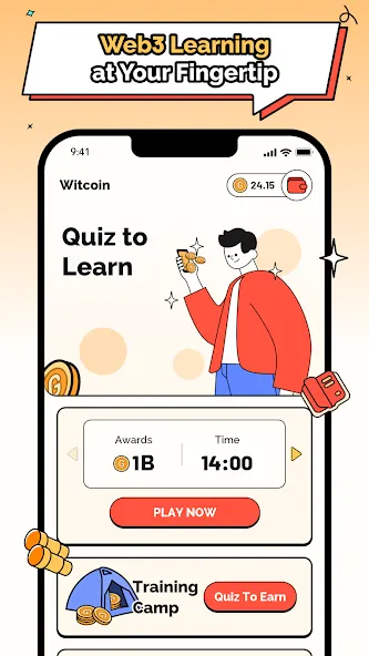 Witcoin: Web3 Play to Learn (Виткоин)  [МОД Много денег] Screenshot 1