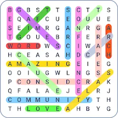 Взлом Word Search Colorful  [МОД Бесконечные монеты] - полная версия apk на Андроид