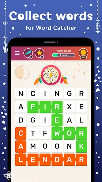 Word Catcher: Word Search  [МОД Бесконечные монеты] Screenshot 4