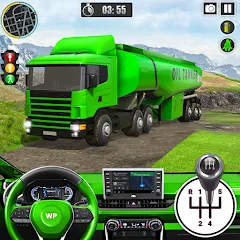 Скачать взломанную Offroad Oil Tanker Truck Games (Оффроуд Игры на машинецистерне для нефти)  [МОД Бесконечные деньги] - полная версия apk на Андроид