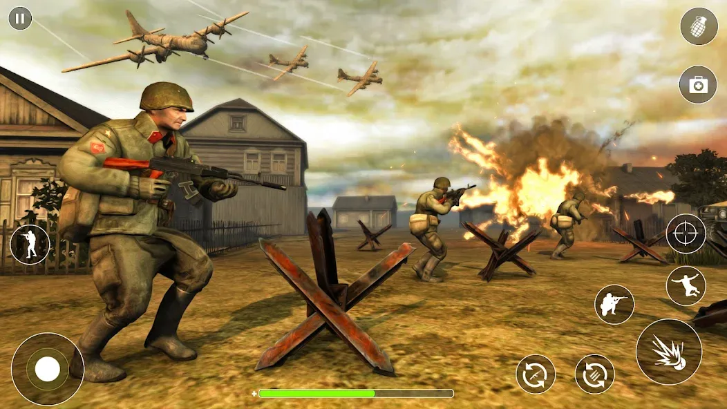 WW2 Survival Shooter :Gun fire (Вторая Мировая Война  )  [МОД Unlimited Money] Screenshot 1