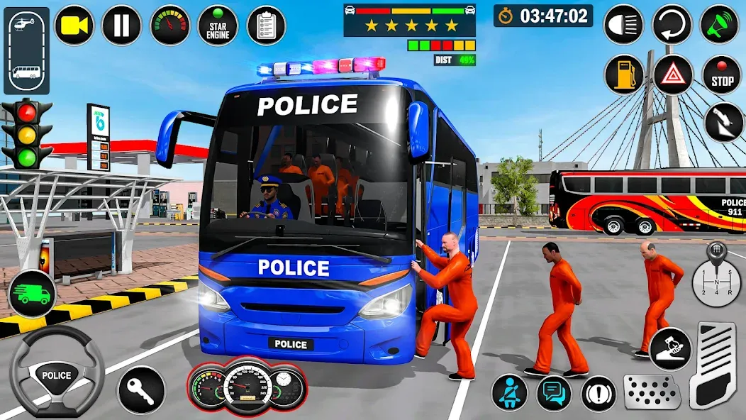 City Bus Simulator Bus Game 3D (Полицейский автобус симулятор)  [МОД Все открыто] Screenshot 3