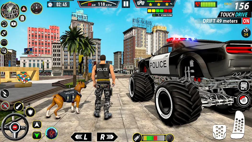 Police Monster Truck Car Games  [МОД Mega Pack] Screenshot 1