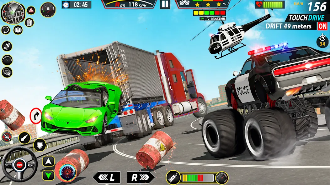 Police Monster Truck Car Games  [МОД Mega Pack] Screenshot 2