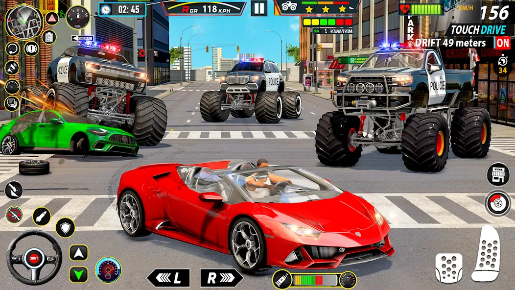 Police Monster Truck Car Games  [МОД Mega Pack] Screenshot 3