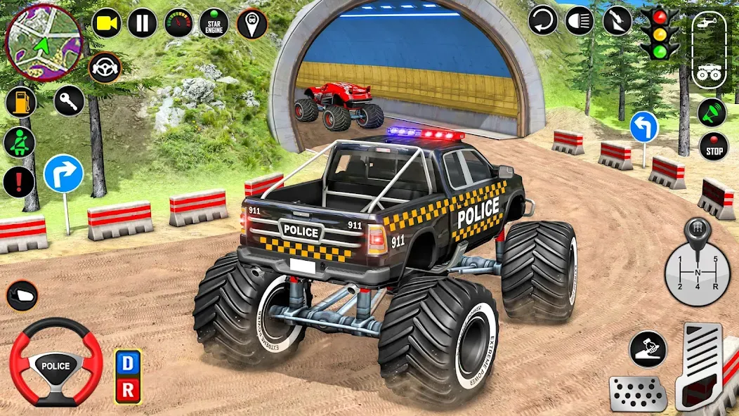 Police Monster Truck Car Games  [МОД Mega Pack] Screenshot 4