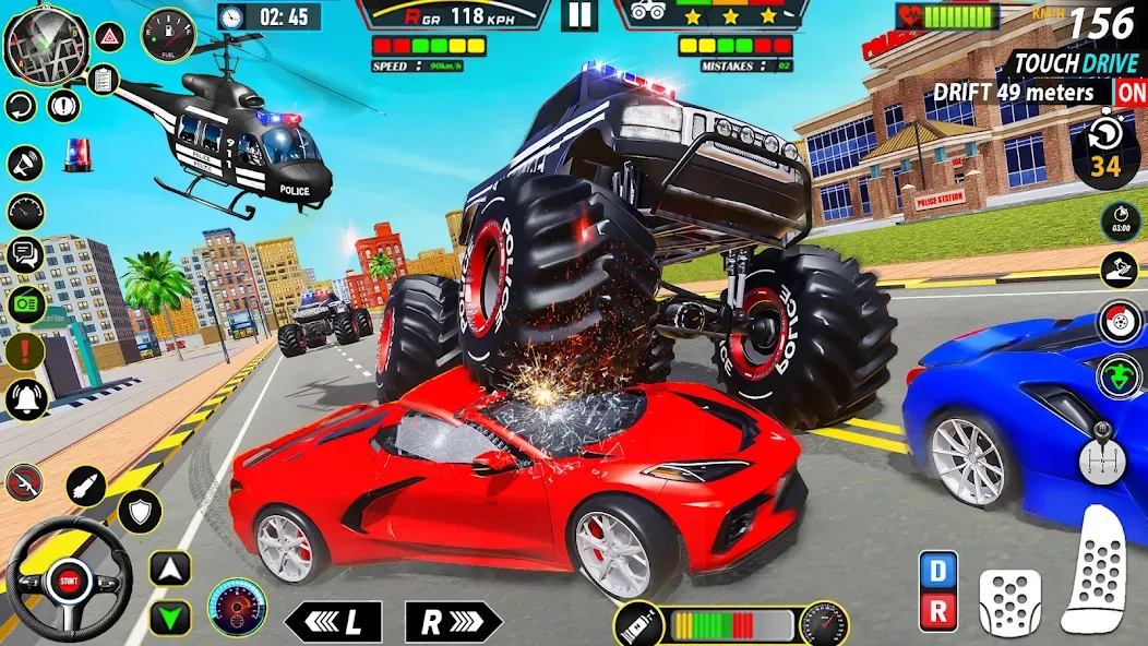 Police Monster Truck Car Games  [МОД Mega Pack] Screenshot 5