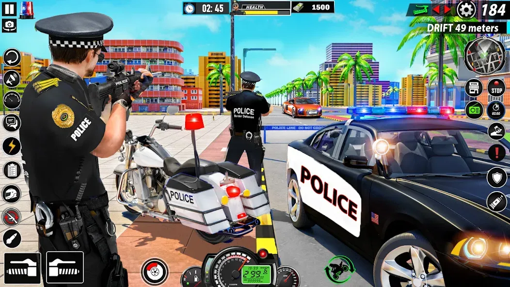 Police Moto Bike Chase Crime (Полицейская мотоциклетная погоня за преступником)  [МОД Много монет] Screenshot 1