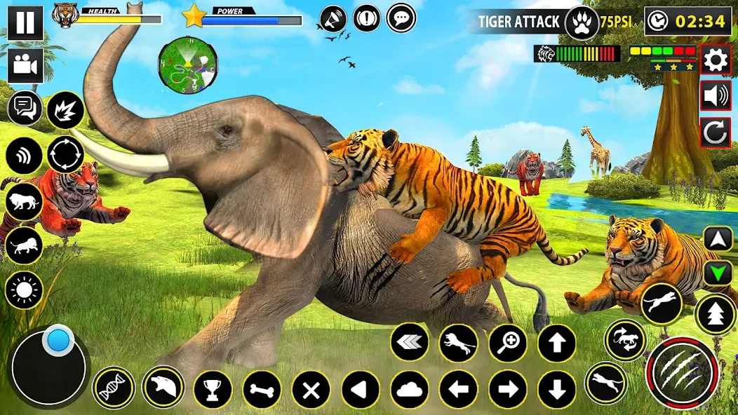 Tiger Simulator Lion games 3D (Тигровый Симулятор Игр Льва 3D)  [МОД Бесконечные деньги] Screenshot 3