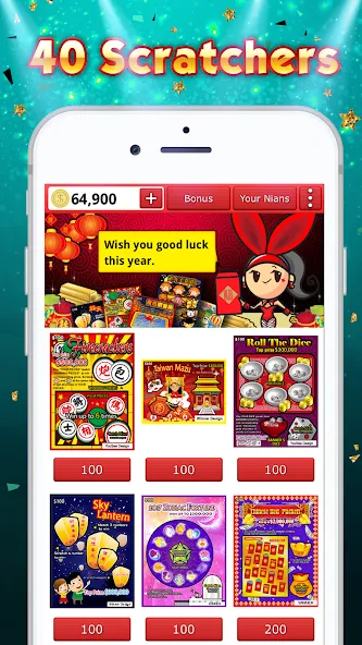 Lottery Scratch Off - Mahjong  [МОД Бесконечные монеты] Screenshot 4