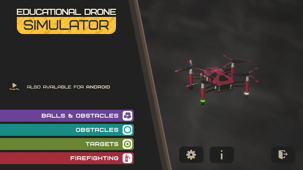 Edu Drone Simulator  [МОД Бесконечные монеты] Screenshot 1