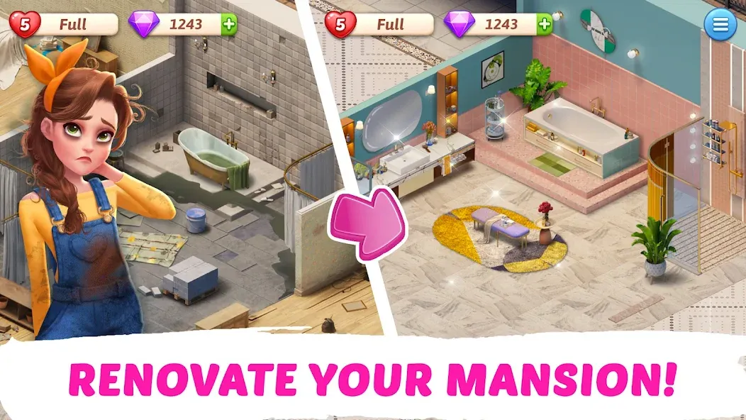 My Story - Mansion Makeover  [МОД Mega Pack] Screenshot 2