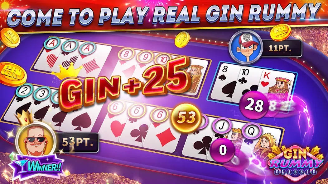 Gin Rummy Online & Offline  [МОД Все открыто] Screenshot 5