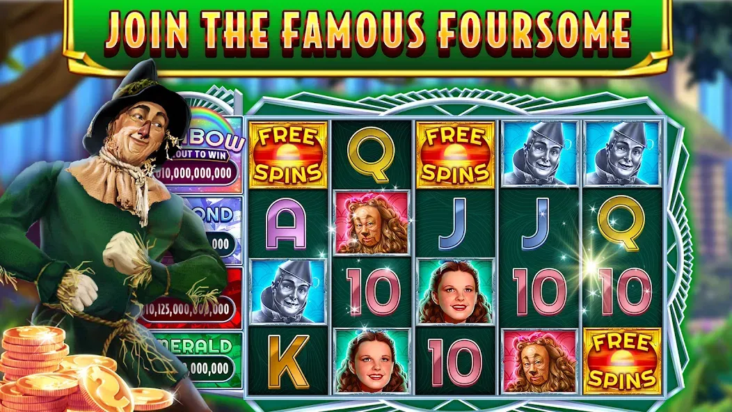 Wizard of Oz Slots Games (Волшебник из страны Оз игровой автомат)  [МОД Mega Pack] Screenshot 2