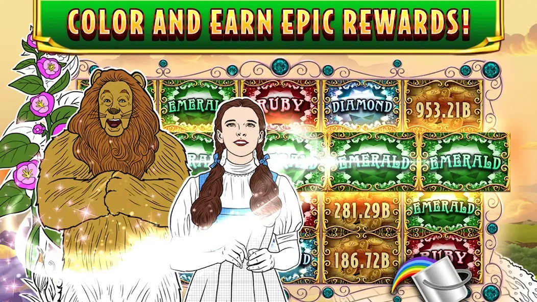 Wizard of Oz Slots Games (Волшебник из страны Оз игровой автомат)  [МОД Mega Pack] Screenshot 5