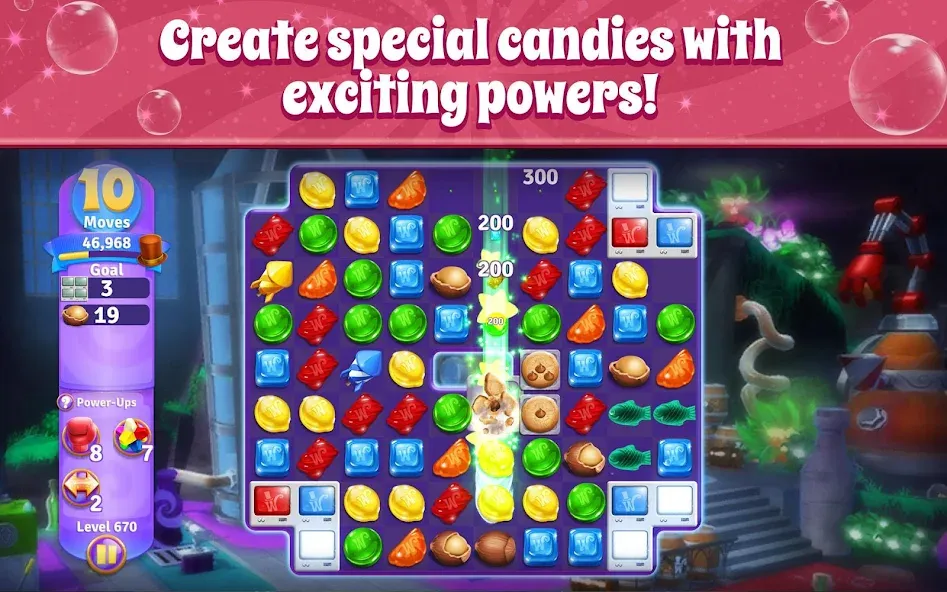 Wonka's World of Candy Match 3  [МОД Menu] Screenshot 4