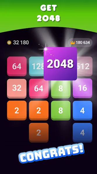 2048: Puzzle Game! Merge Block (Две тысячи сорок восемь)  [МОД Меню] Screenshot 2