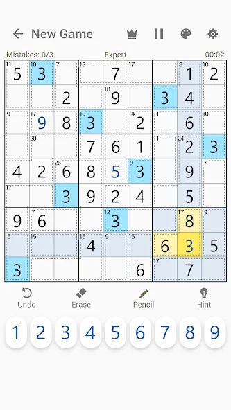 Killer Sudoku - Sudoku Puzzles  [МОД Бесконечные монеты] Screenshot 3