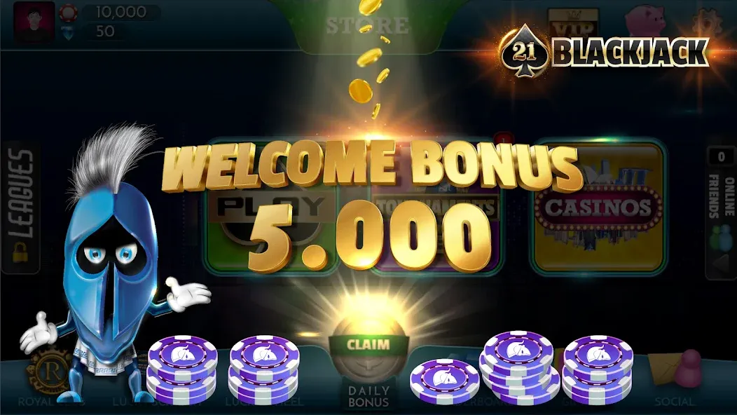 BlackJack 21 - Online Casino  [МОД Меню] Screenshot 3