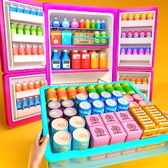 Скачать взломанную Fill Up Fridge：Organizing Game  [МОД Много денег] - стабильная версия apk на Андроид