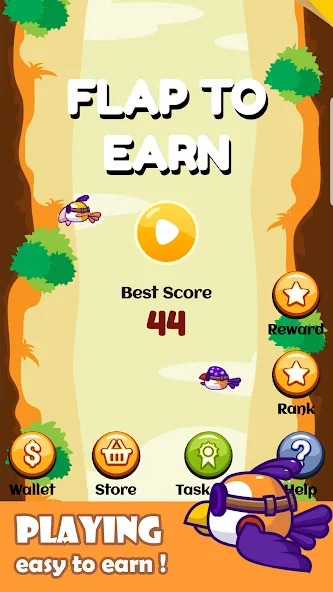 Flap To Earn (Флап Ту Ирн)  [МОД Бесконечные монеты] Screenshot 1