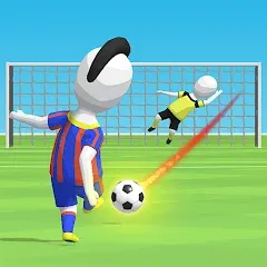 Скачать взломанную Stickman Freekick: Soccer game  [МОД Unlocked] - стабильная версия apk на Андроид