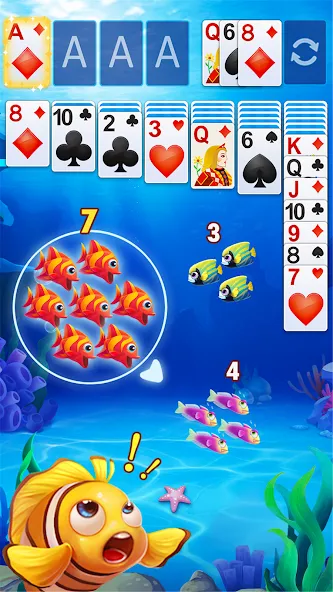 Solitaire Fish  [МОД Unlimited Money] Screenshot 1