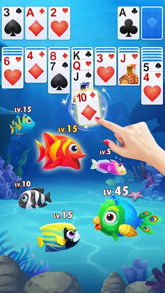 Solitaire Fish  [МОД Unlimited Money] Screenshot 2