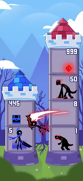 Hero Castle War: Tower Attack (Хиро Касл Вар)  [МОД Много денег] Screenshot 1