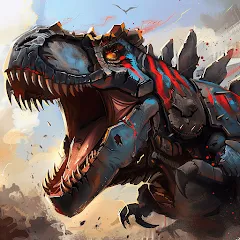 Взлом Mech War: Jurassic Dinosaur (Мех Батл)  [МОД Бесконечные деньги] - последняя версия apk на Андроид