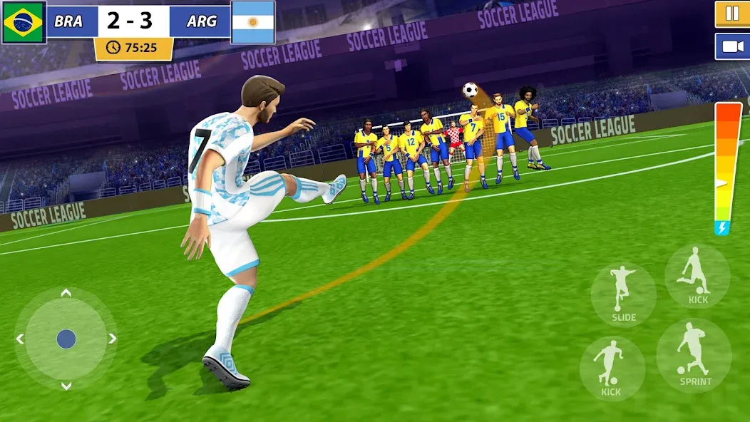 Soccer Star: Soccer Kicks Game (окер Стар)  [МОД Бесконечные деньги] Screenshot 3