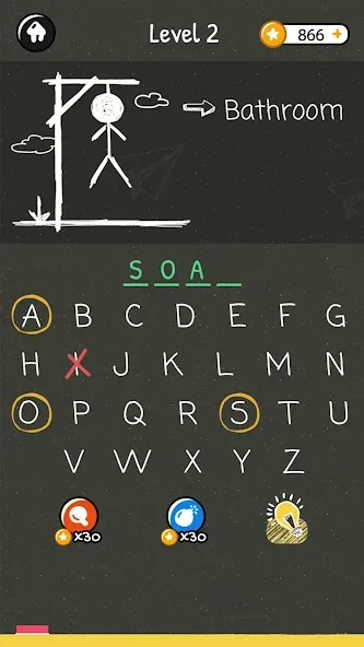 Hangman Words:Two Player Games  [МОД Unlimited Money] Screenshot 3