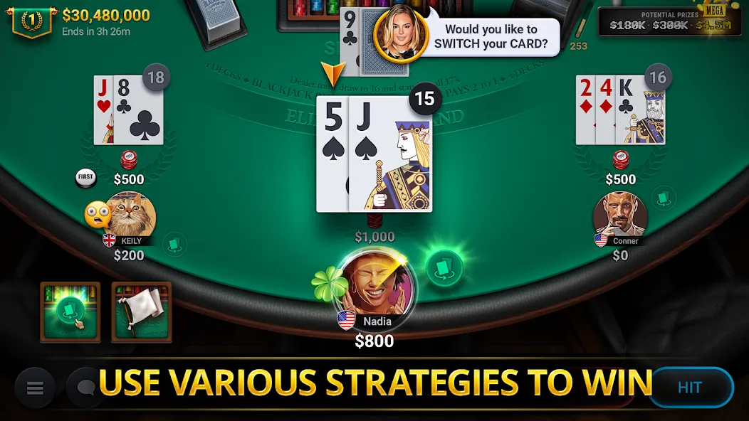 Blackjack Championship (Блэкджек Чемпионат)  [МОД Бесконечные деньги] Screenshot 3