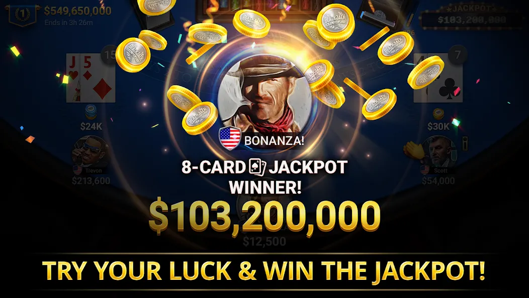 Blackjack Championship (Блэкджек Чемпионат)  [МОД Бесконечные деньги] Screenshot 4