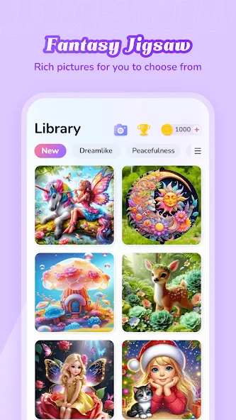 Fantasy Jigsaw - HD Puzzle (Фэнтези Пазл)  [МОД Много монет] Screenshot 3