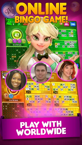 Bingo 90 Live : Vegas Slots (Бинго 90 Лайв)  [МОД Много монет] Screenshot 2