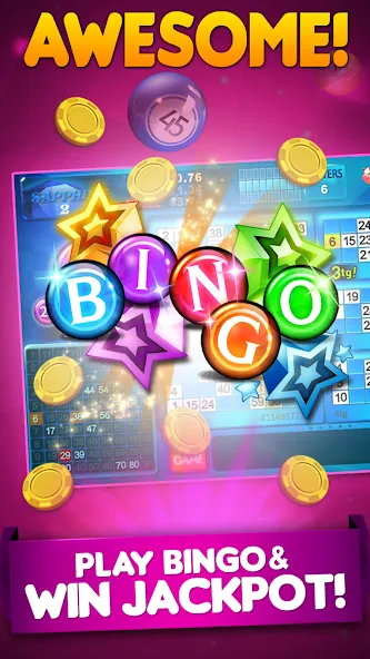 Bingo 90 Live : Vegas Slots (Бинго 90 Лайв)  [МОД Много монет] Screenshot 3