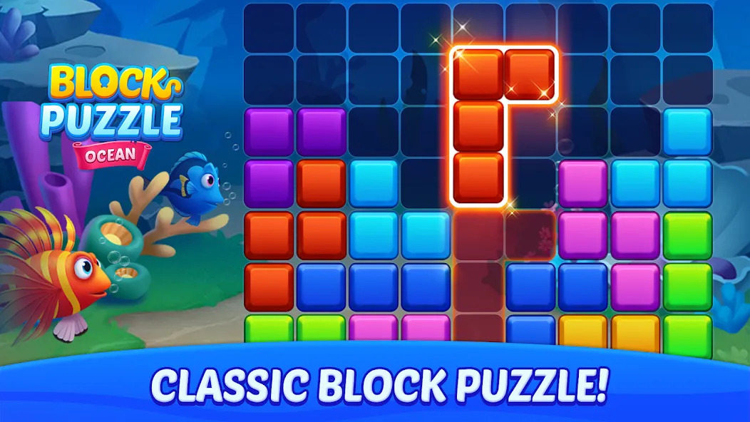 Block Puzzle Ocean  [МОД Mega Pack] Screenshot 1